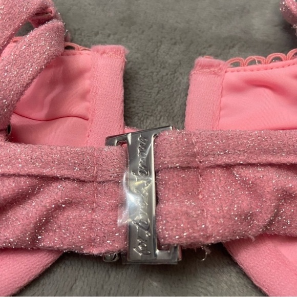 New! SET For love and lemons Pink shimmer Bikini Bottom Tiana 1627 4045 - Picture 13 of 16